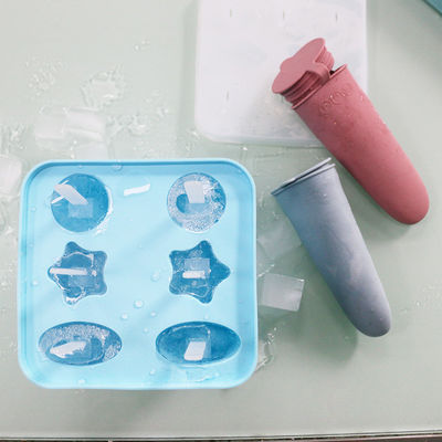 খাদ্য গ্রেড নরম সিলিকন উপাদান সঙ্গে পারিবারিক DIY আইসক্রিম ছাঁচ ট্রে