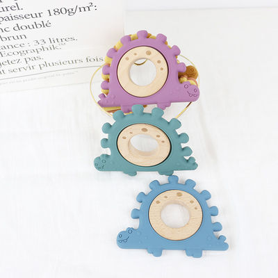 গুণ  Multi Color Silicone Children Wooden Toys Wristband For Infant কারখানা