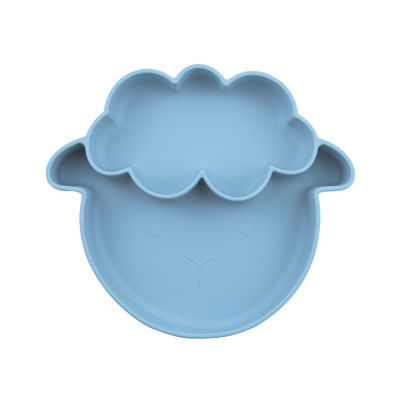 গুণ  Multiple Colors Non Slip Toddler Silicone Plates With Sheep Style Suction Type কারখানা