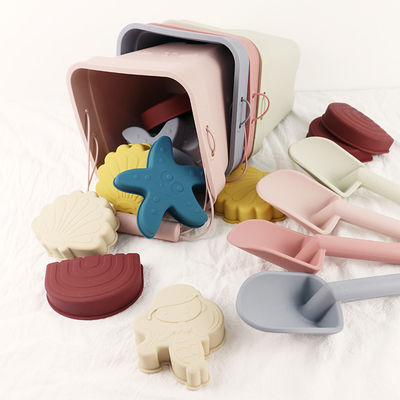 পাইকারি সিলিকন শিশুর খেলনা বালতি সেট সৈকত খেলনা