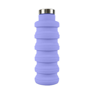 চলমান জন্য OEM ODM সিলিকন জল বোতল নরম ভাঁজযোগ্য 500Ml