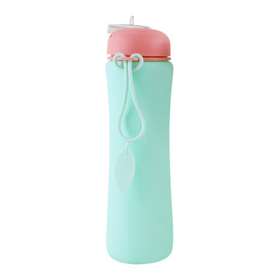 চলমান জন্য OEM ODM সিলিকন জল বোতল নরম ভাঁজযোগ্য 500Ml