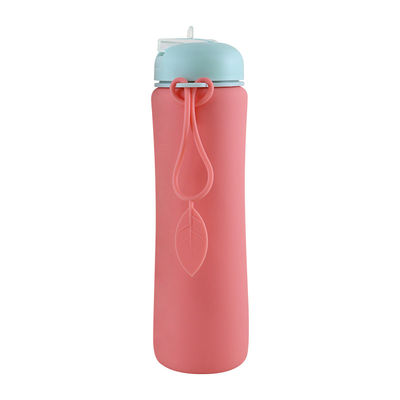 চলমান জন্য OEM ODM সিলিকন জল বোতল নরম ভাঁজযোগ্য 500Ml
