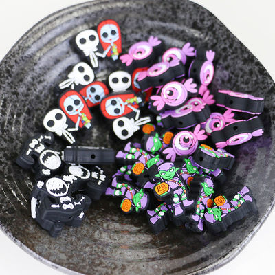 পাইকারি কম MOQ সস্তা সুন্দর কার্টুন DIY সিলিকন টিথিং বিডস পেন কীচেনের জন্য