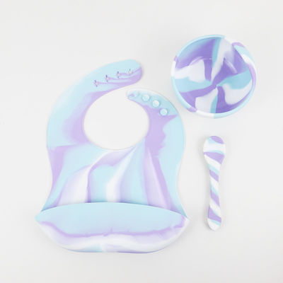 মাল্টি রঙ সিলিকন টেবিলওয়্যার সেট প্লেট জন্য শিশুর Toddler ডিনার সেট শিশুদের সিলিকন খাদ্য সেট