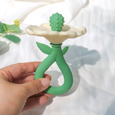 PAISEN কাস্টম ফুল শিশুর খাওয়ানো Teether Chew খেলনা খাদ্য গ্রেড শিশুর সিলিকন Teether Molar খেলনা শিশুর হাত Teether পণ্য