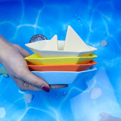 নতুন আগমন BPA নিরাপদ সিলিকন স্নান নৌকা খেলনা পরিষ্কার করা সহজ বাচ্চাদের স্নান খেলনা খেলা শিক্ষামূলক সিলিকন স্নান ছেলেদের