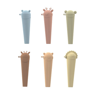 মিষ্টি পশু আকৃতির সিলিকন আইস ললি মোল্ডস BPA- মুক্ত, ডিশওয়াশার নিরাপদ হোমমেড পপসিলের জন্য