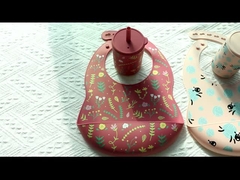 শিশুর প্রশিক্ষণের জন্য খড় সহ সিলিকন পানীয়ের কাপ বিপিএ মুক্ত খাদ্য গ্রেড সিলিকন মুদ্রিত সিপি কাপ